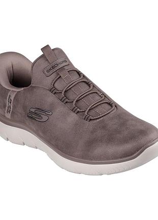 Мужские повседневные кроссовки skechers slip-ins summits — korlo wide-width