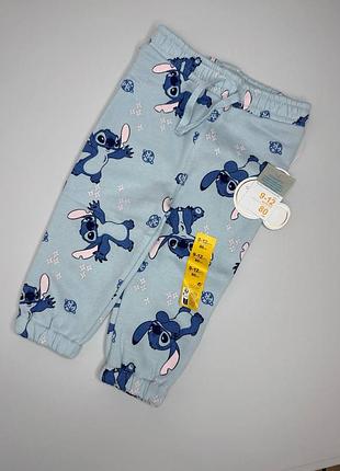 Штанишки на флисе для девочки со сточем / stitch / disney / primark