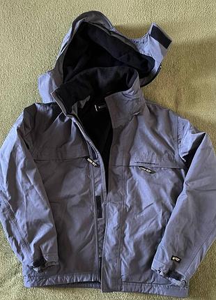 Куртка мембранная dunderdon gore-tex workwear/gorpcore (l, серая)