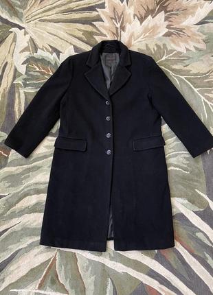 Пальто женское черное шерсть кашемир carla degen1 фото
