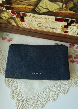 Гаманець жіночий radley синій шкіряний 17,5x10 см
