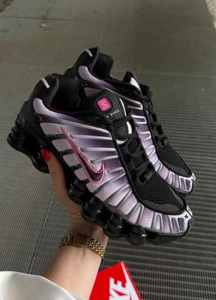 Кроссовки nike shox tl black playful pink