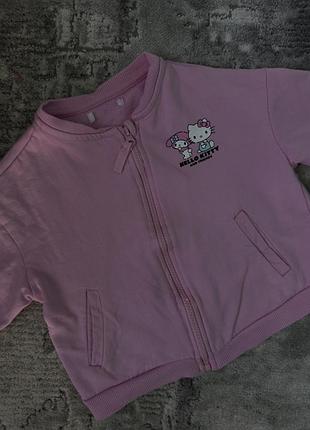 Кофта для дівчинки hello kitty рожева на змійці. котон. 5