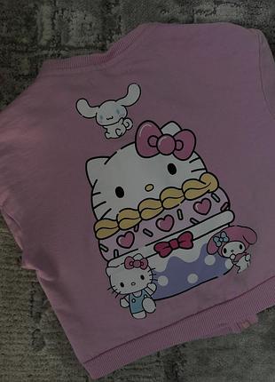 Кофта для дівчинки hello kitty рожева на змійці. котон. 3