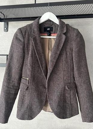 H&m піджак (з вовною 30%). теплий, модний колір
