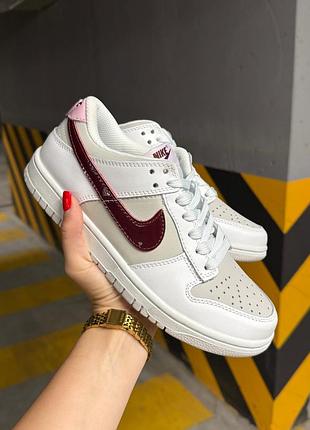 Кросівки nike sb dunk low sail burgundy crush