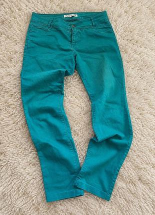 Яскраві бірюзові джинси miss etam fitt original з еластичним стрейчем