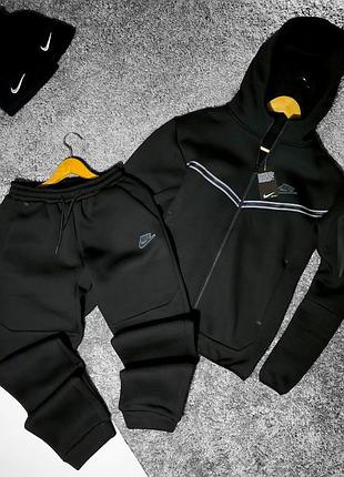 Спортивний костюм чоловічий nike чорний флісовий