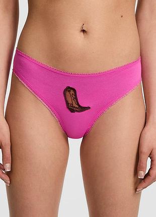 Жіночі трусики чики victoria's secret pink з оборками