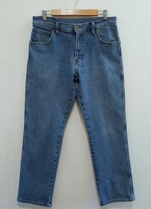 Чоловічі блакитні джинси іменитого бренду wrangler, оригінал, w34 l30