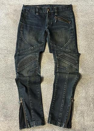 Джинси жіночі ralph lauren biker jeans zip y2k сині, розмір 28