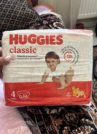 Підгузки huggies classic 4 (7-18 кг) 32 шт.