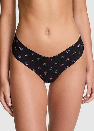 Бесшовные трусики тонг victoria's secret pink с принтом