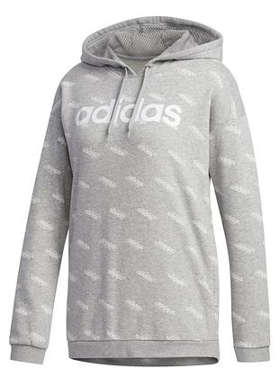 Худі жіноче adidas сіре з логотипом