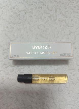 Мініатюрний пробник парфумованої води bybozo will you marry me? об’ємом 2 мл.