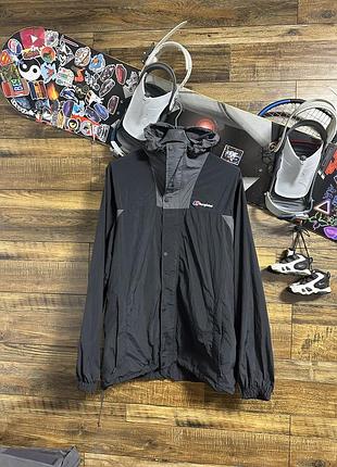 Вітровка berghaus, розмір xl, чоловіча, чорна з сірими вставками