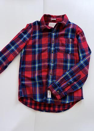 Сорочка жіноча abercrombie&fitch картата червоно-синя