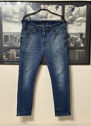 Чоловіві котонові джинси river island розмір 32s slim fit