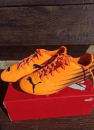Бутси чоловічі puma помаранчеві 41 розмір шкіряні