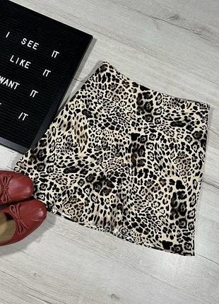 Мини юбка в леопардовый принт primark
