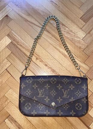 Сумка-клатч louis vuitton félicie pochette monogram