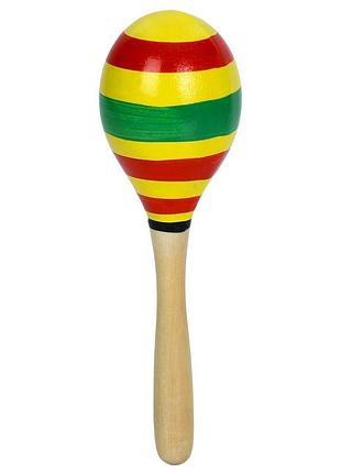 Деревянная детская игрушка "маракас" md 0029(green) 20х6х6 см