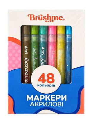 Набор акриловых маркеров на водной основе macr48, 48 цветов
