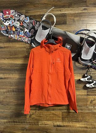 Вітровка arc'teryx squamish hoody, помаранчева, чоловіча, розмір m