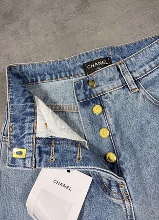 Жіночі джинси chanel блакитні 2
