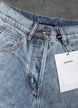 Жіночі джинси chanel блакитні 4