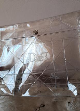 Прозрачная косметичка,- клатч christian dior 3
