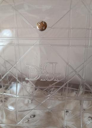 Прозрачная косметичка,- клатч christian dior 4