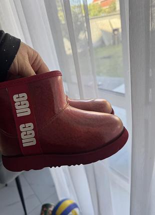 Чоботи для дітей ugg classic clear mini червоні