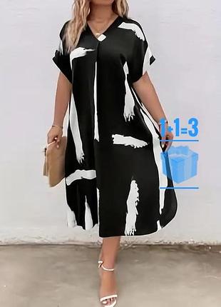 🥰 міді сукня в принт shein 4xl