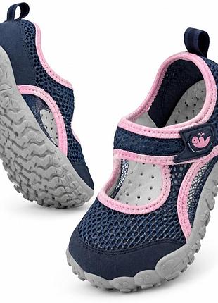 Barefoot туфлі аквашузи для дівчинки 29 розмір, сині з рожевим, ідеальний стан