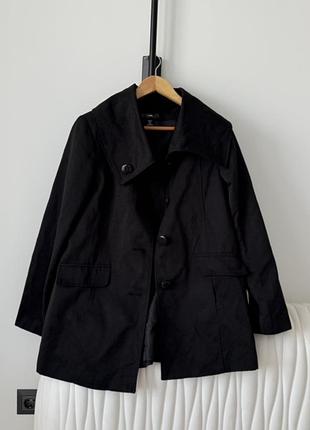 Плащ тренч чорний h&m