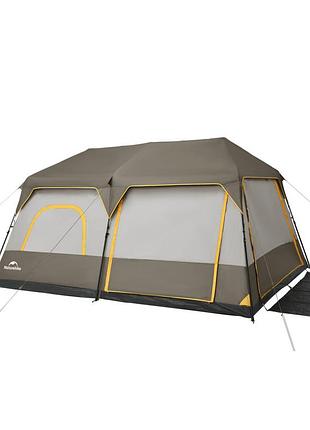 Палатка восьмиместная naturehike cape 13.1 cnk2450ws050 с быстрым раскрытием, серо-коричневая