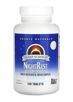 ® ™ з мелатоніном, source naturals, 100 таблеток, для щоденного раціону.