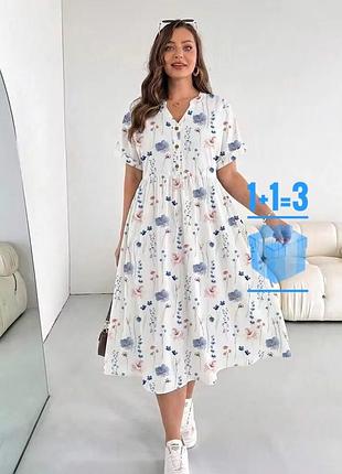 🥰 міді сукня в квітковий принт shein 2xl