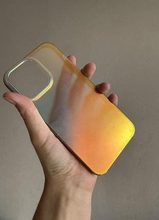 Чохол apple для iphone 14 pro max голографічний