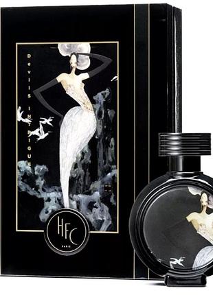 Миниатюра парфюмированной воды devil's intrigue от французского бренда hfc (haute fragrance company) объемом 7.5 мл в комплекте с фирменной коробкой,