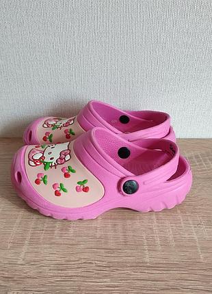 Розовые кроксы на девочку sanrio hello kitty 29р. 18.5 см.