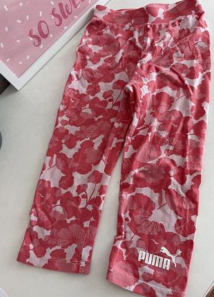 Лосини  для дівчинки puma з квітковим принтом