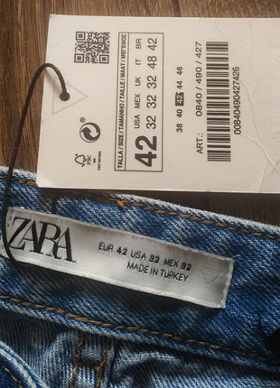 Zara джинсы на пуговицах/новые 7