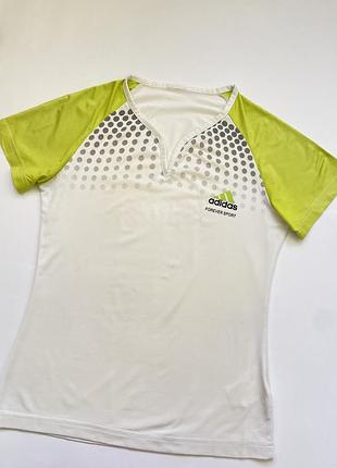 Оригинальная спортивная футболка adidas forever sport / салатовая женская футболка для фитнеса бега тенниса адидас размер xs s