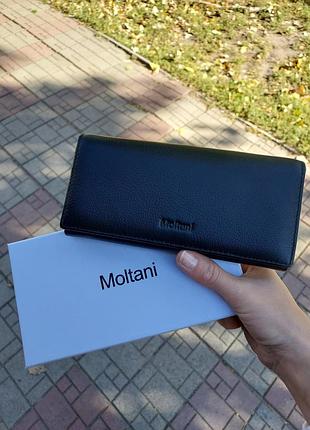 Кошелек женский moltani черный кожаный