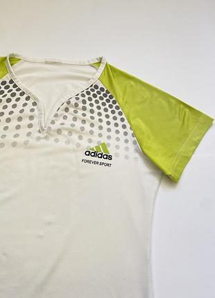 Неоновая спортивная футболка adidas clima оригинал / салатовая беговая футболка адидас для тренировок зала фитнеса тениса xs-s