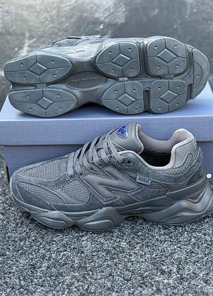 Утеплені зимові чоловічі кросівки new balance 9060 winter termo grey нью беланс сірого кольору термо
