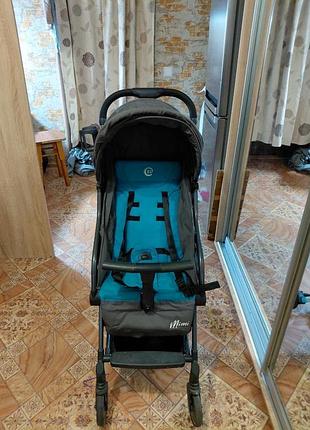 Прогулянкова коляска mima сіро-бірюзова 3