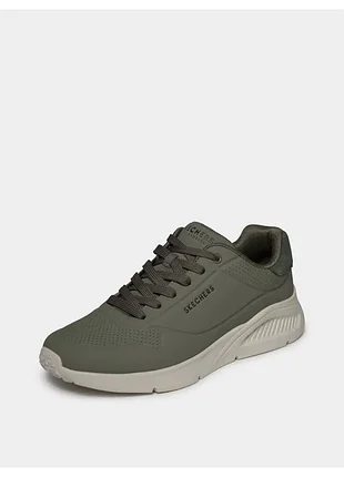 Мужские оливковые демисезонные кроссовки | skechers uno lite